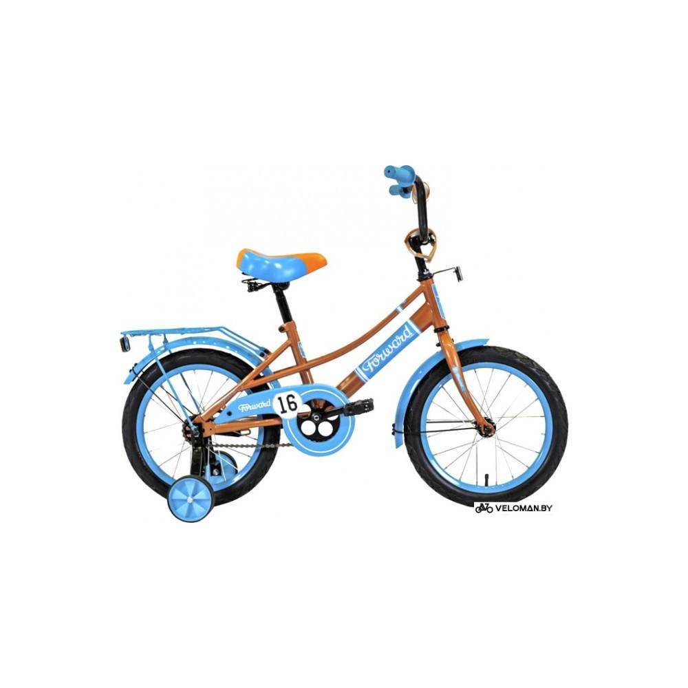 Детский велосипед Forward Azure 20 2020 (коричневый/голубой)