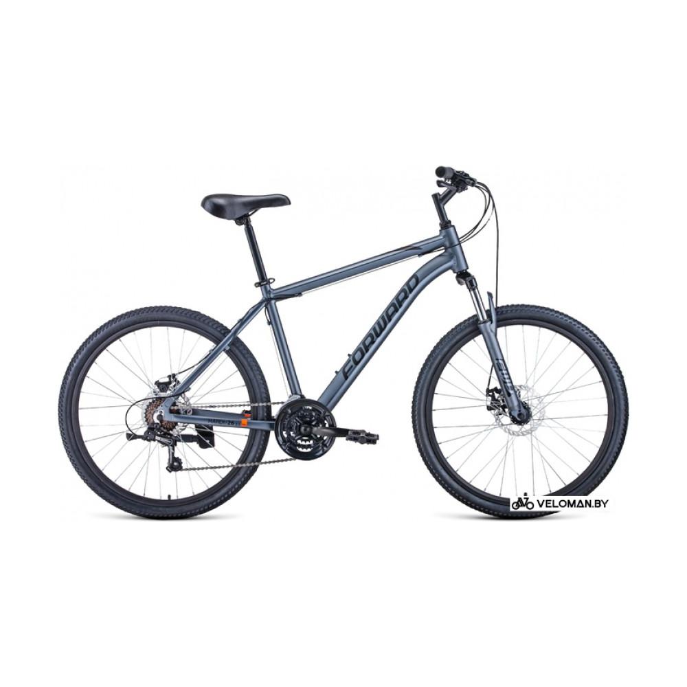 Велосипед горный Forward Hardi 26 2.1 D р.18 2022 (серый матовый/черный)
