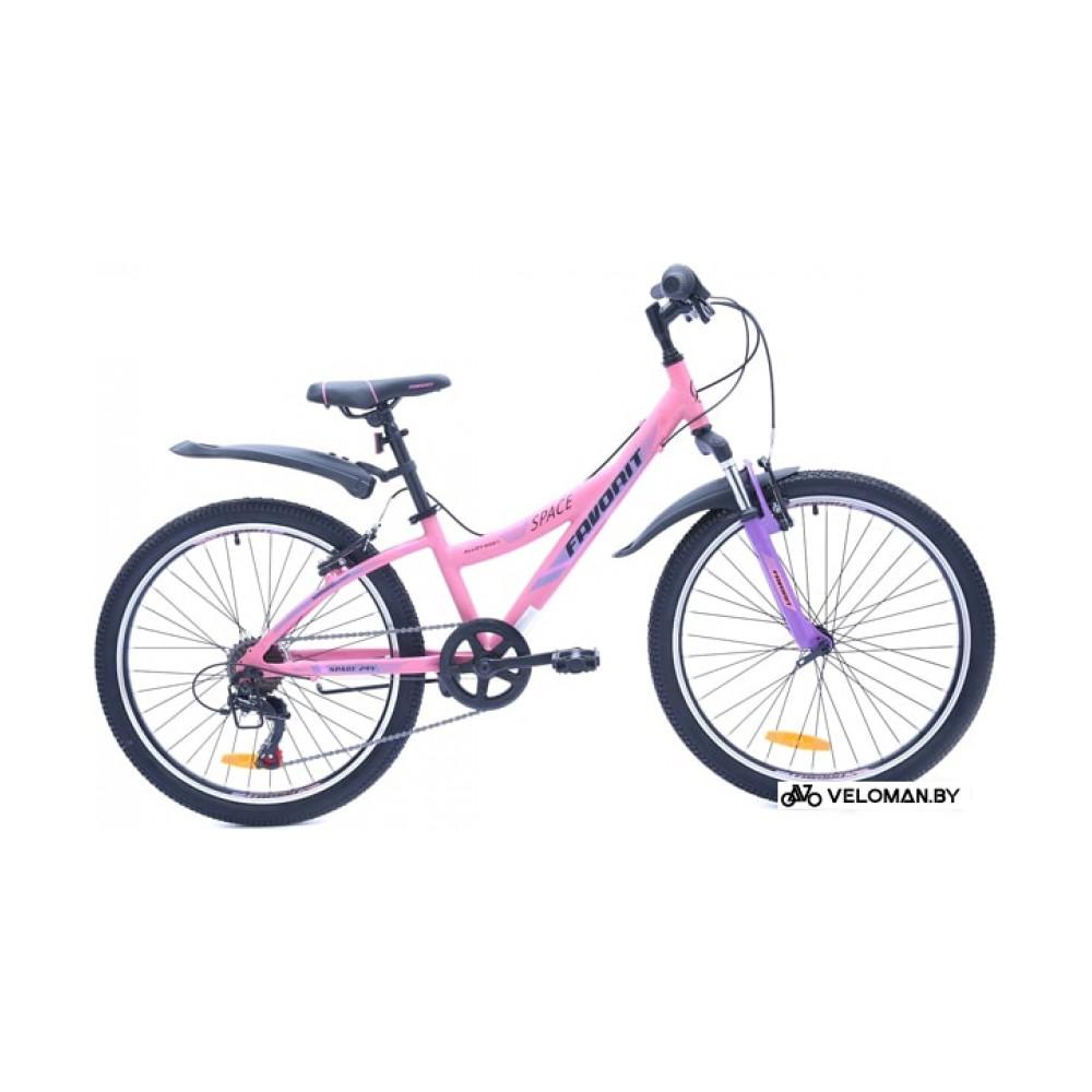 Велосипед горный Favorit Space 24 V (розовый, 2019)