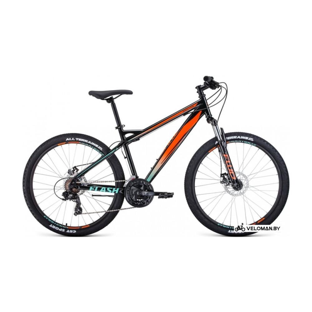 Велосипед Forward Flash 26 2.0 disc р.19 2020 (черный/оранжевый)