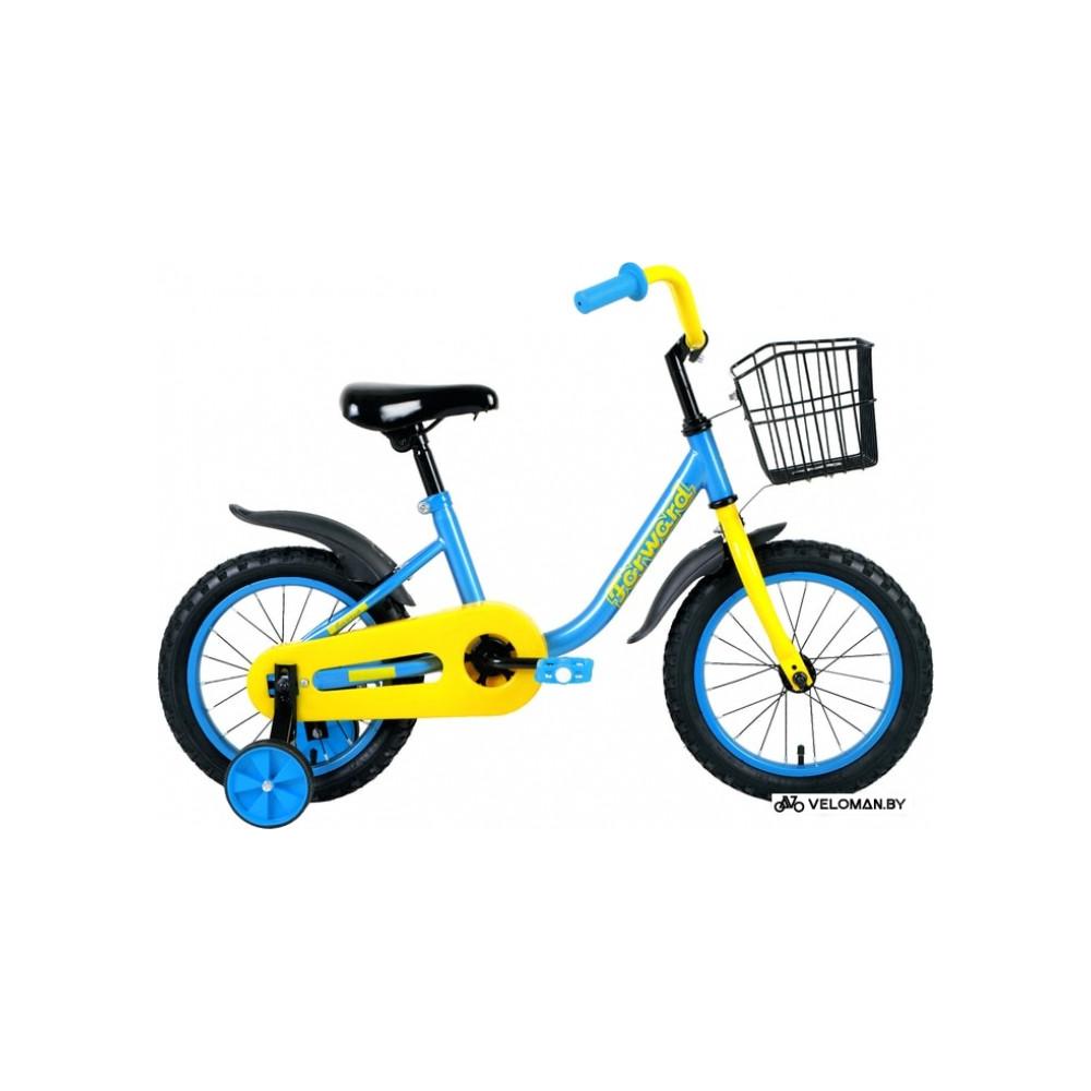 Детский велосипед Forward Barrio 14 2020 (голубой/желтый)