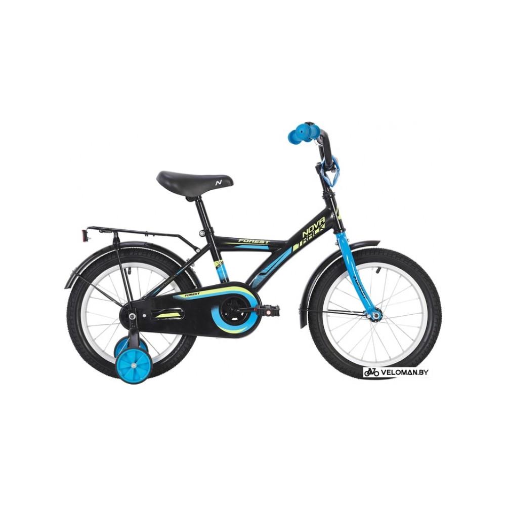 Детский велосипед Novatrack Forest 14 2020 141FOREST.BK20 (черный/голубой)