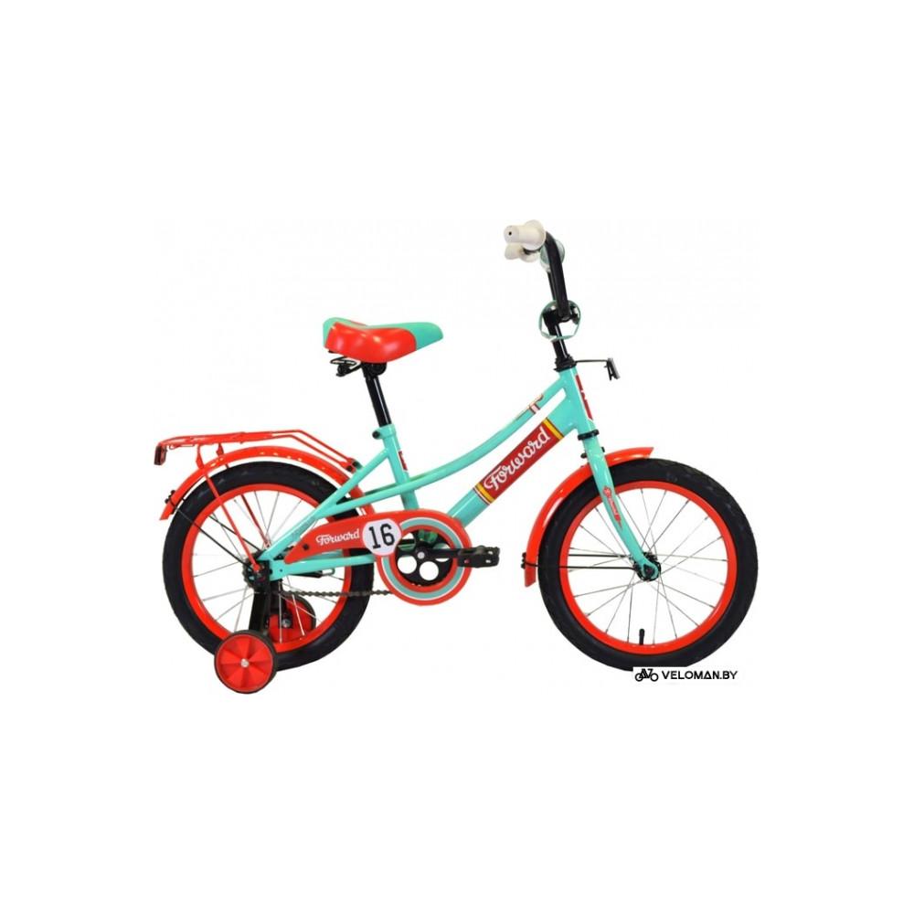 Детский велосипед Forward Azure 20 2020 (голубой/красный)
