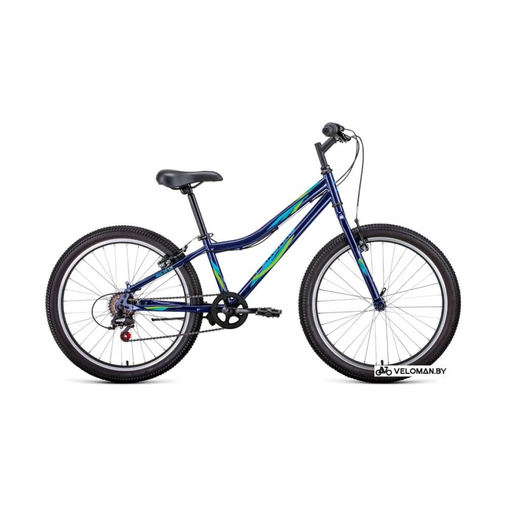 Велосипед Forward Iris 24 1.0 2022 (темно-синий/зеленый)