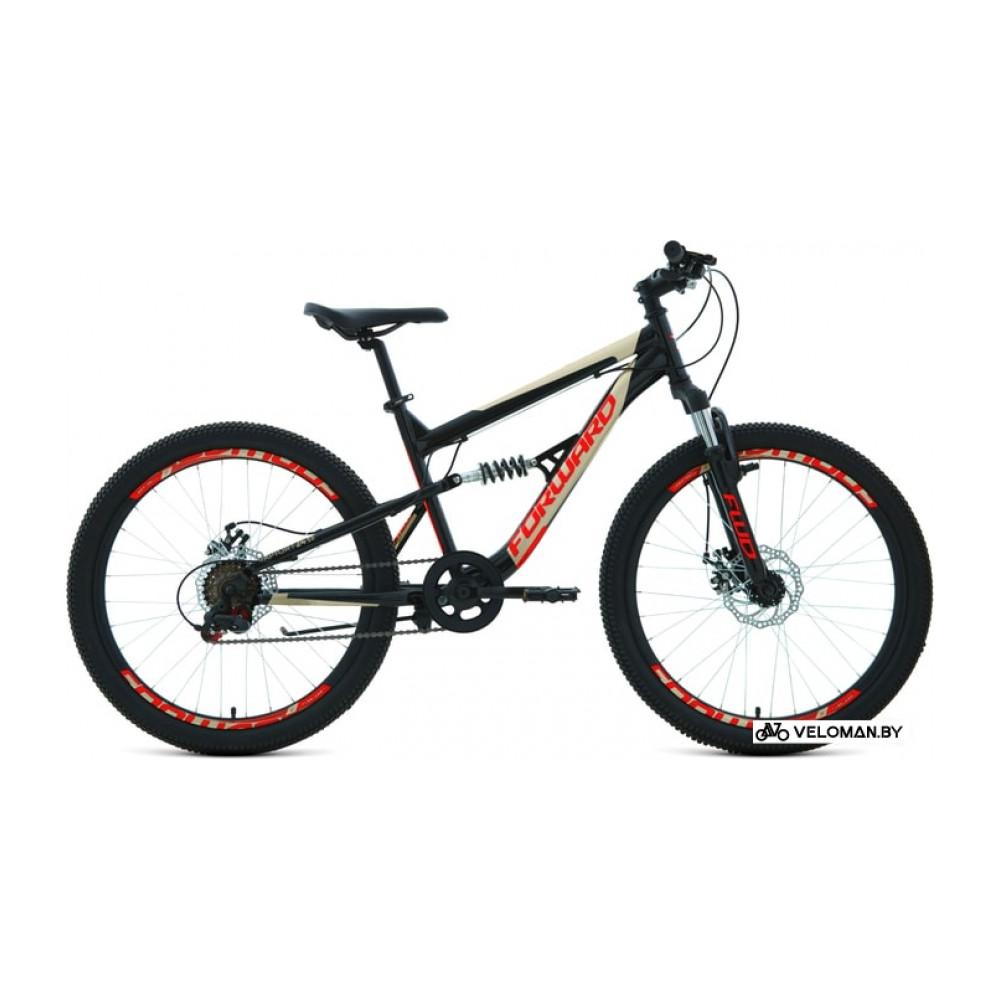 Велосипед Forward Raptor 24 2.0 disc 2021 (черный/красный)