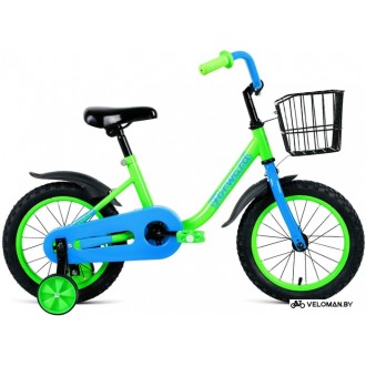 Детский велосипед Forward Barrio 14 2021 (салатовый/голубой)