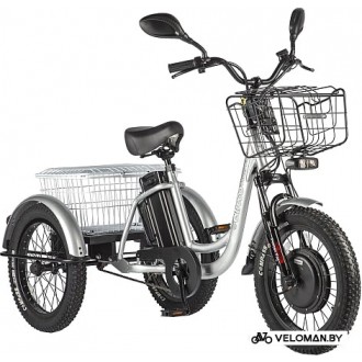 Электровелосипед городской Eltreco Porter Fat 500 (серебристый)