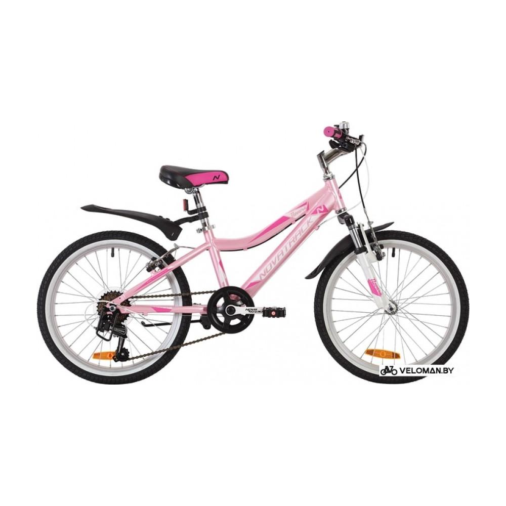 Детский велосипед Novatrack Novara 20 (розовый/белый, 2019)