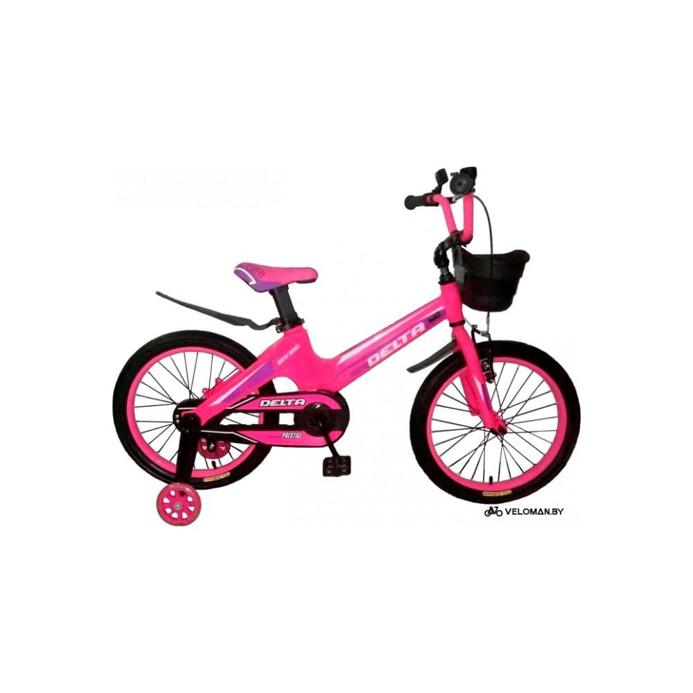 Детский велосипед Delta Prestige 16" + шлем 2020 (розовый)