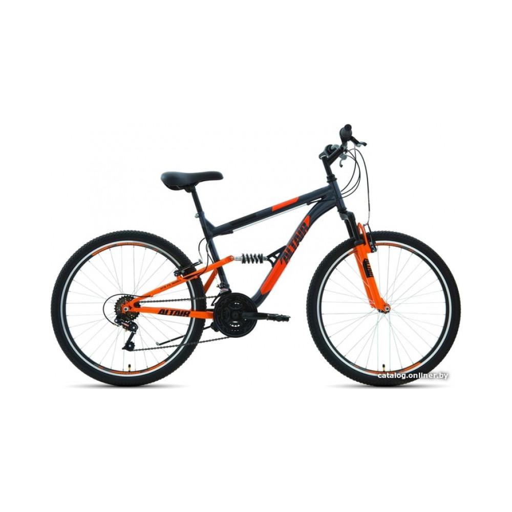 Велосипед Altair MTB FS 26 1.0 р.16 2021 (серый/оранжевый)