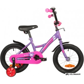 Детский велосипед Novatrack Strike 14 2022 143STRIKE.VL22 (фиолетовый/розовый)