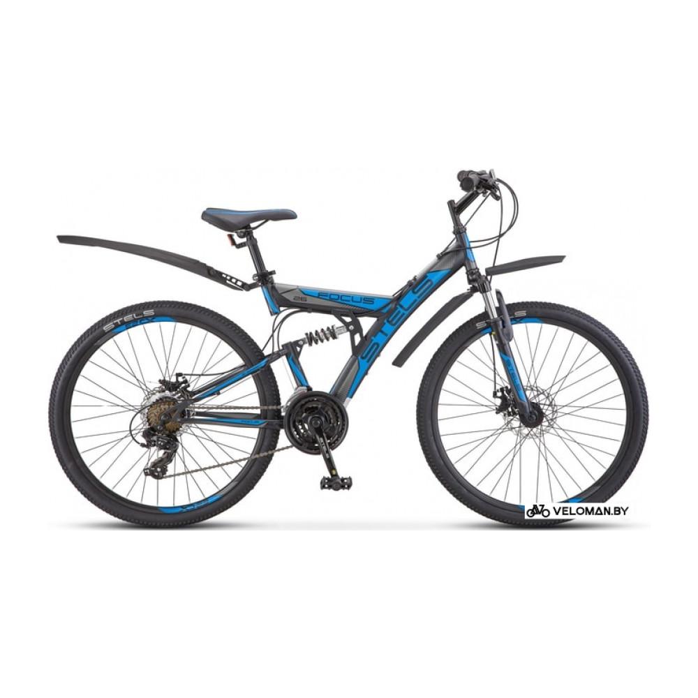 Велосипед горный Stels Focus MD 26 21-sp V010 2020 (черный/синий)