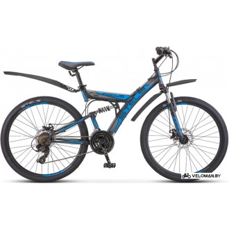 Велосипед Stels Focus MD 26 21-sp V010 2020 (черный/синий)