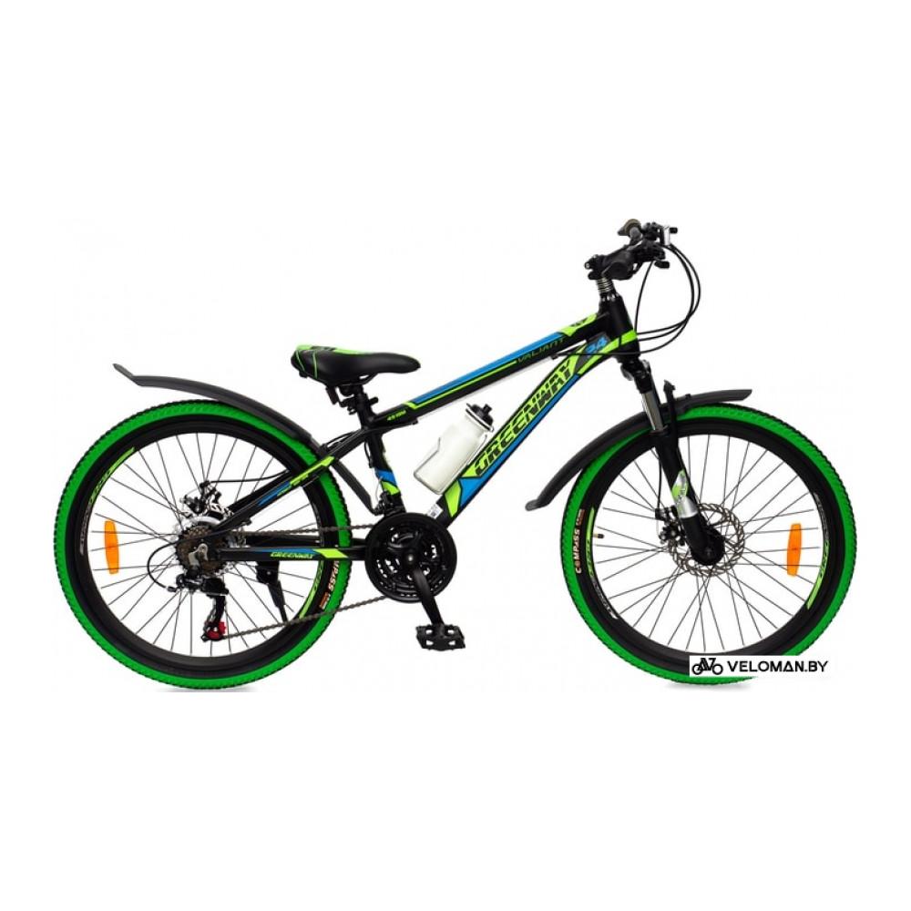 Велосипед Greenway 4919M 24 р.12.5 2021 (черный/зеленый)