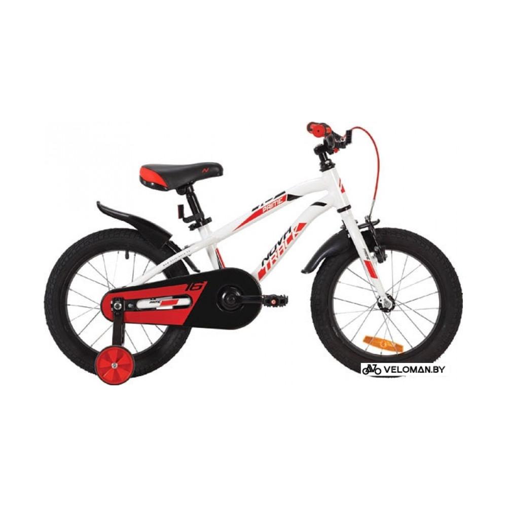 Детский велосипед Novatrack Prime 16 (белый/красный, 2019)