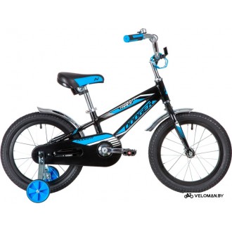 Детский велосипед Novatrack Dodger 16 2020 165ADODGER.BK20 (черный/голубой)