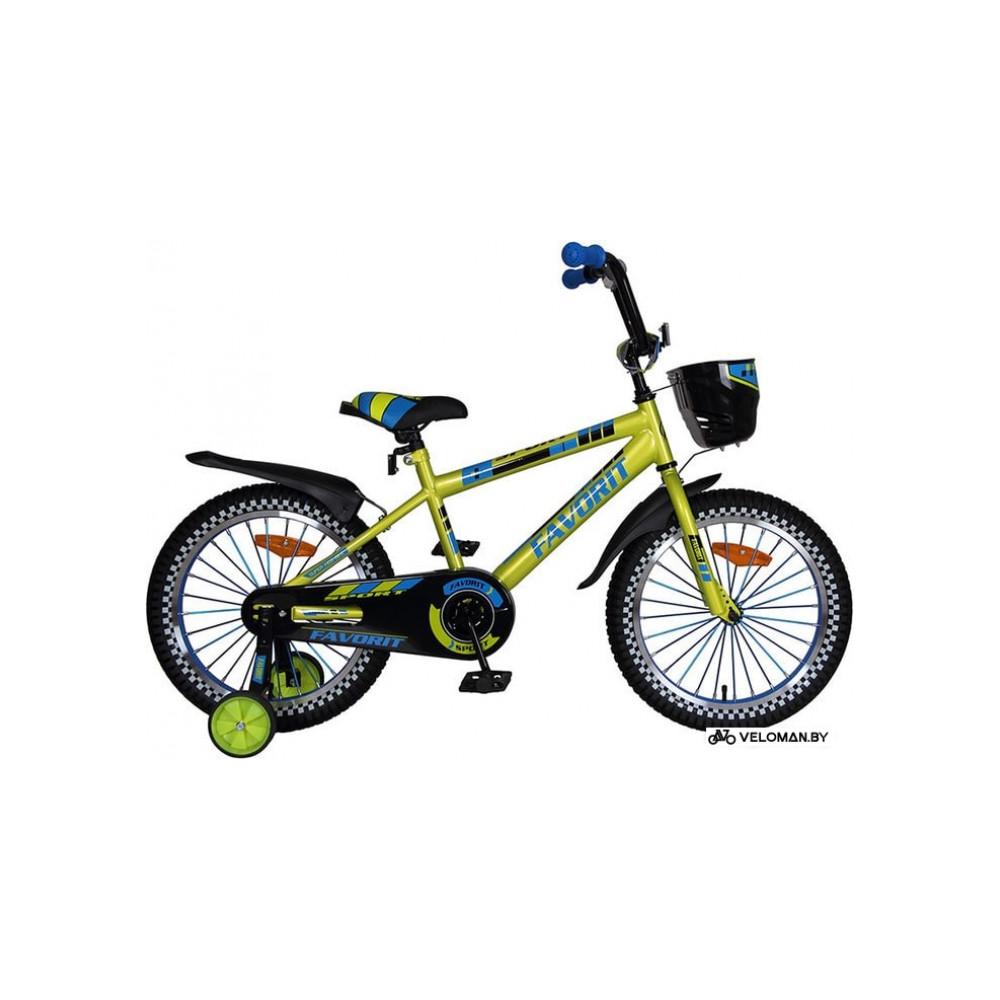 Детский велосипед Favorit Sport 18 (лаймовый, 2020)