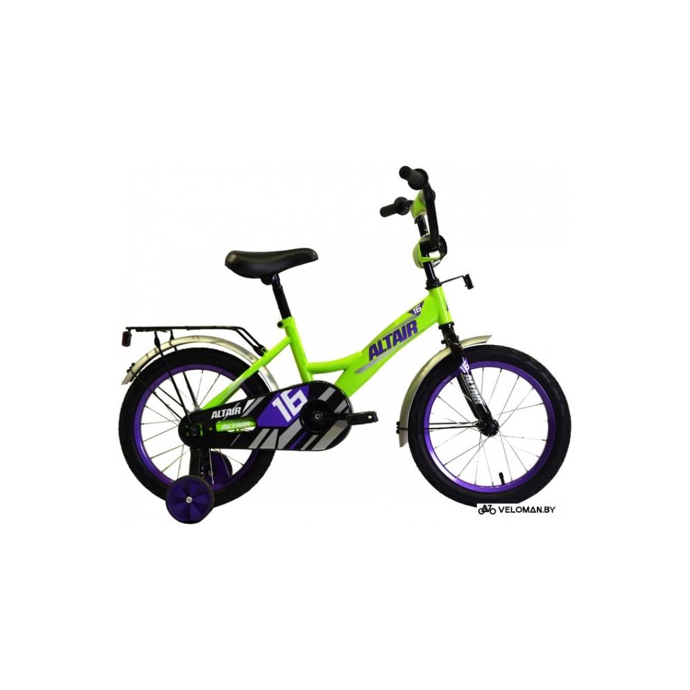 Детский велосипед Altair Kids 16 (салатовый/черный/фиолетовый, 2020)
