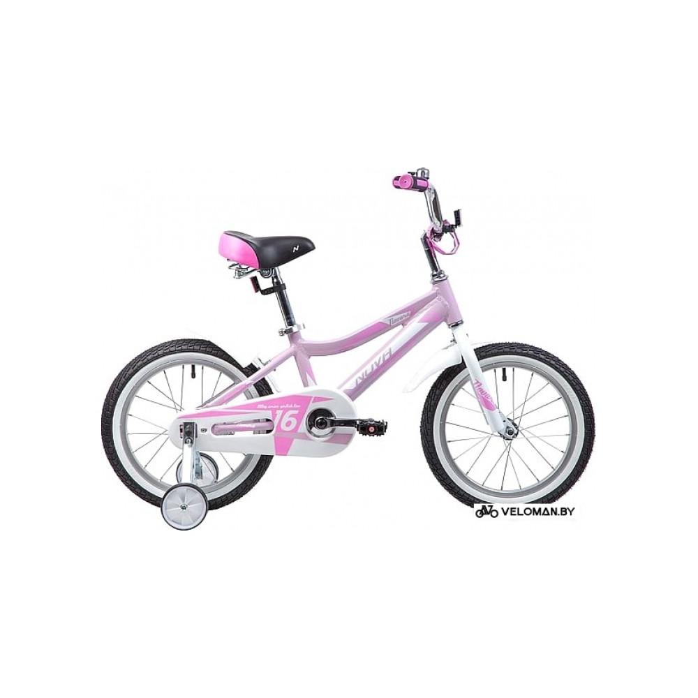 Детский велосипед Novatrack Novara 16 (розовый/белый, 2019)
