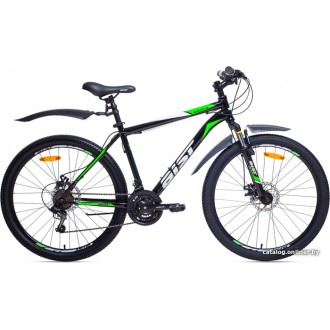 Велосипед горный AIST Quest Disc 26 р.20 2022 (черный/зеленый)