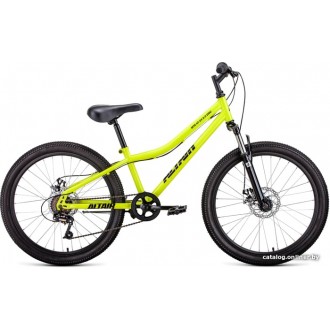 Велосипед горный Altair MTB HT 24 2.0 disc 2021 (светло-зеленый)