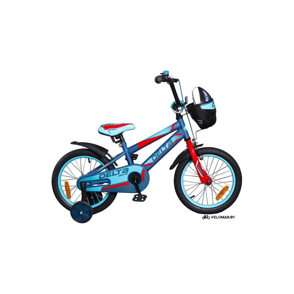 Детский велосипед Delta Sport Max 16 (черный/синий, 2019)