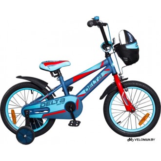 Детский велосипед Delta Sport Max 16 (черный/синий, 2019)