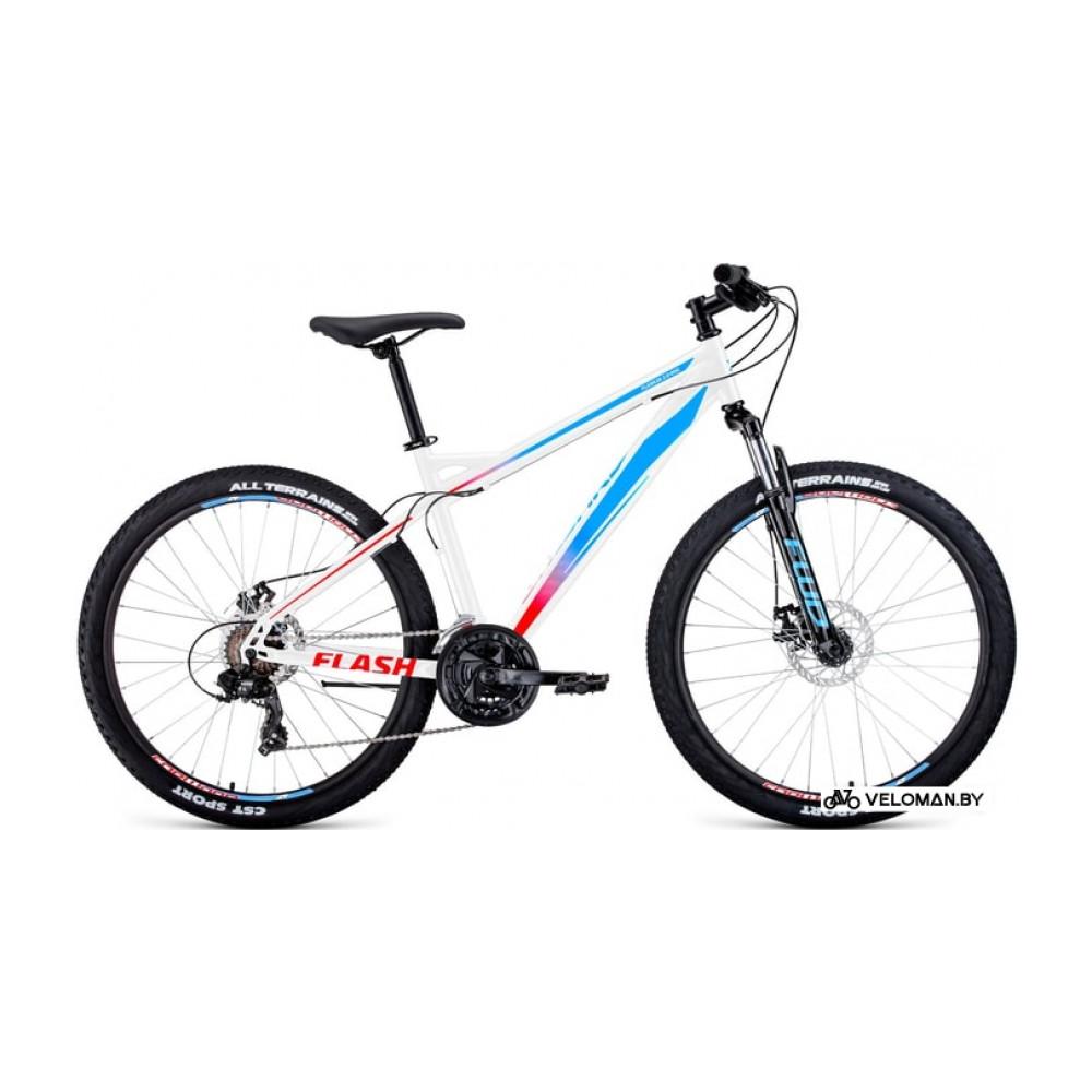 Велосипед Forward Flash 26 2.0 disc р.15 2020 (белый/синий)