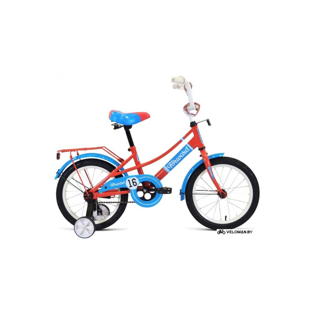 Детский велосипед Forward Azure 16 2021 (красный/голубой)