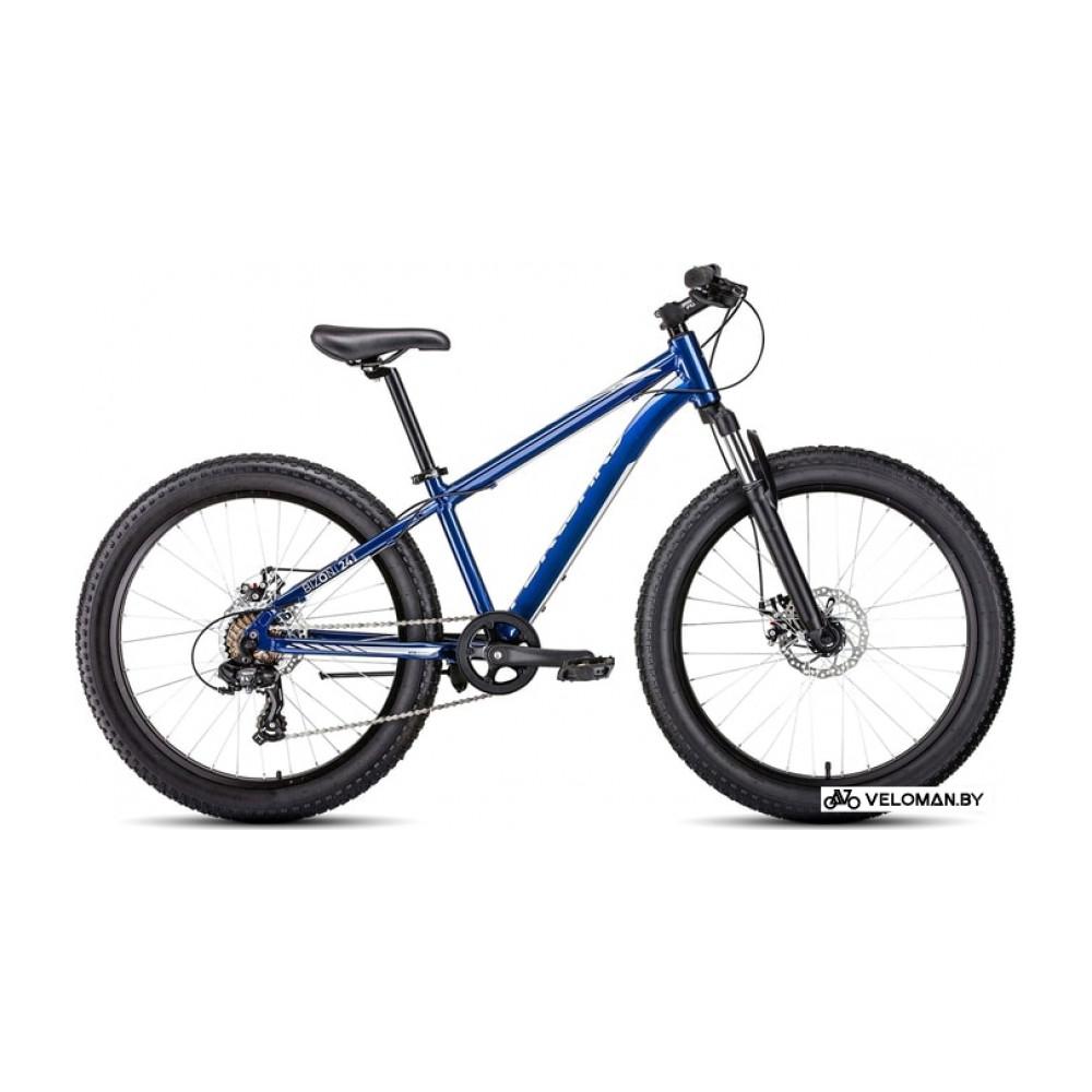 Велосипед горный, фэт-байк Forward Bizon Mini 24 2021 (синий)