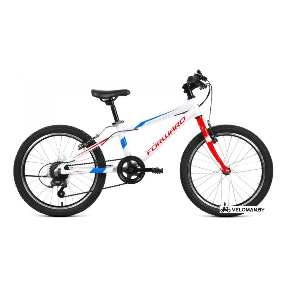 Детский велосипед Forward Rise 20 2.0 2022 (белый/красный)