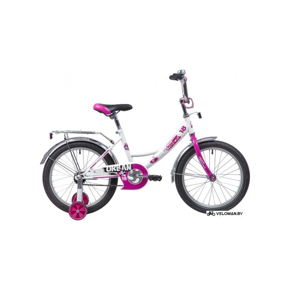 Детский велосипед Novatrack Urban 18 2019 183URBAN.WT9 (белый/сиреневый)