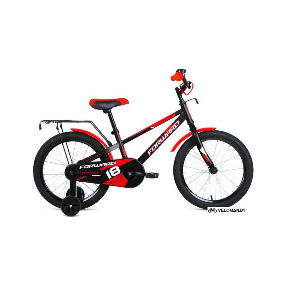 Детский велосипед Forward Meteor 18 2021 (черный/красный)