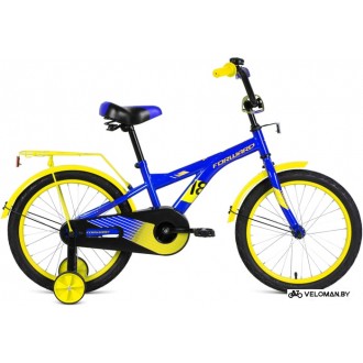 Детский велосипед Forward Crocky 18 2021 (синий/желтый)