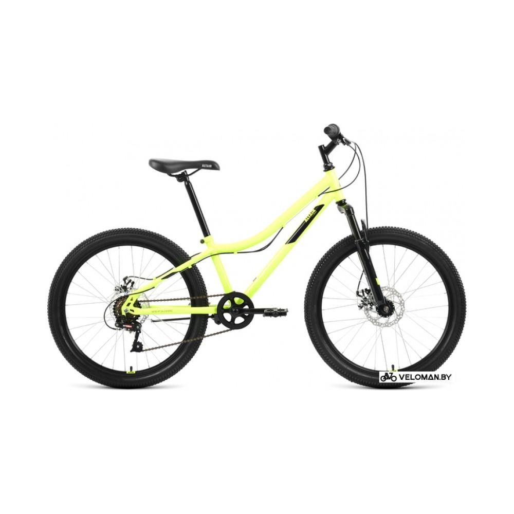 Велосипед Altair MTB HT 24 2.0 D 2022 (светло-зеленый/черный)