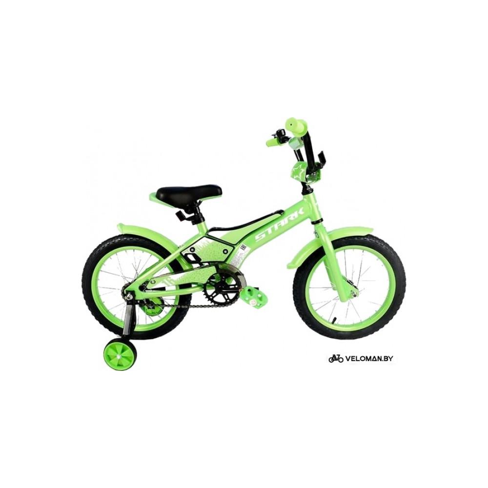 Детский велосипед Stark Tanuki 16 Boy 2020 (зеленый/белый)