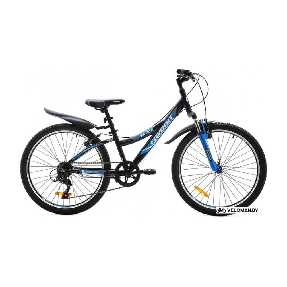 Велосипед горный Favorit Space 24 V 2020 (черный/синий)