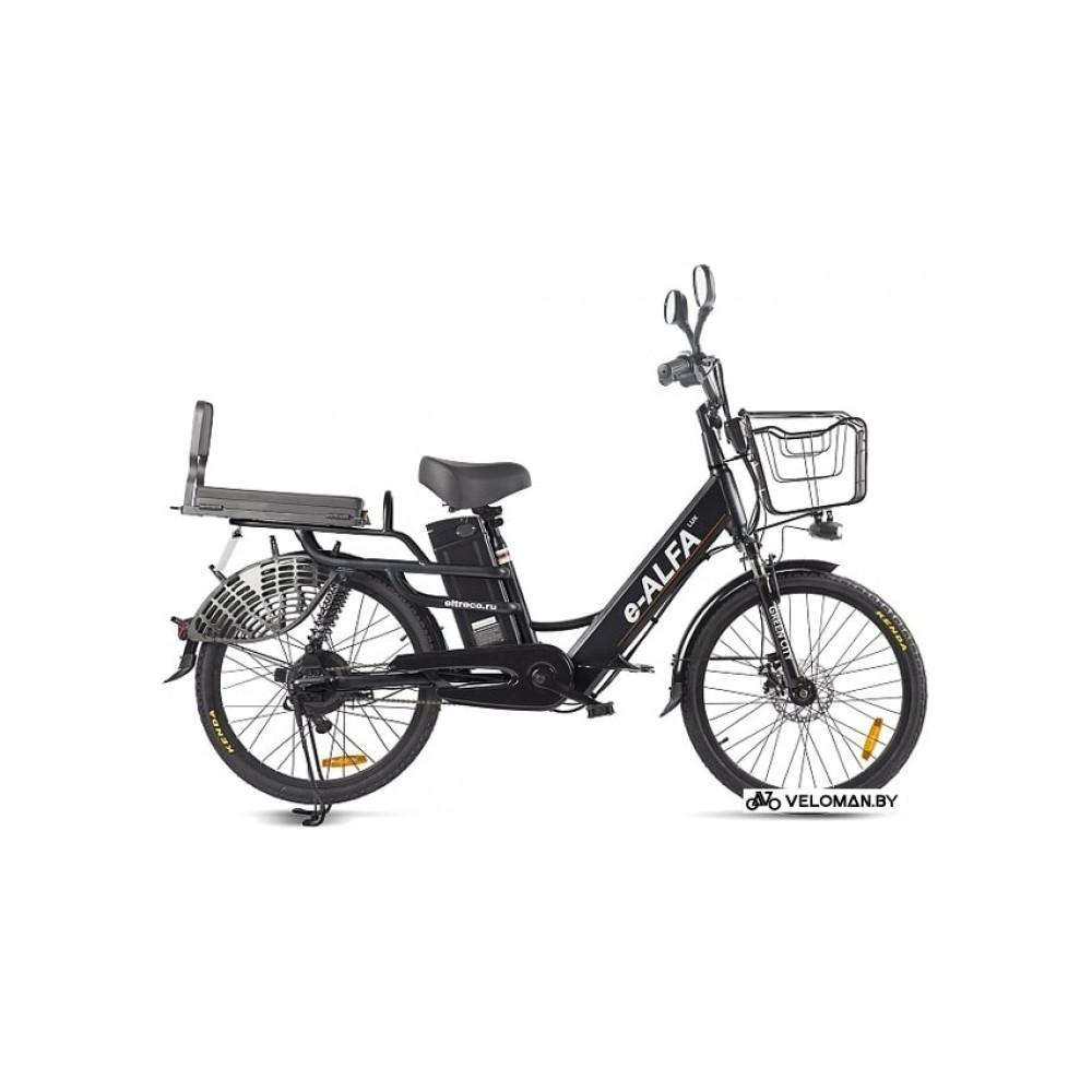 Электровелосипед городской Eltreco Green City E-Alfa Lux 2021 (черный)