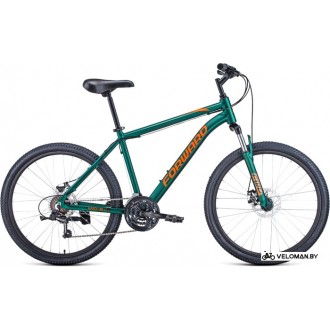 Велосипед горный Forward Hardi 26 2.1 disc р.18 2021 (зеленый)