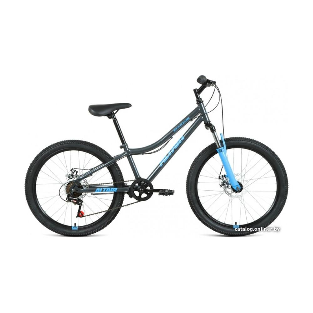 Велосипед горный Altair MTB HT 24 2.0 disc 2021 (темно-серый)