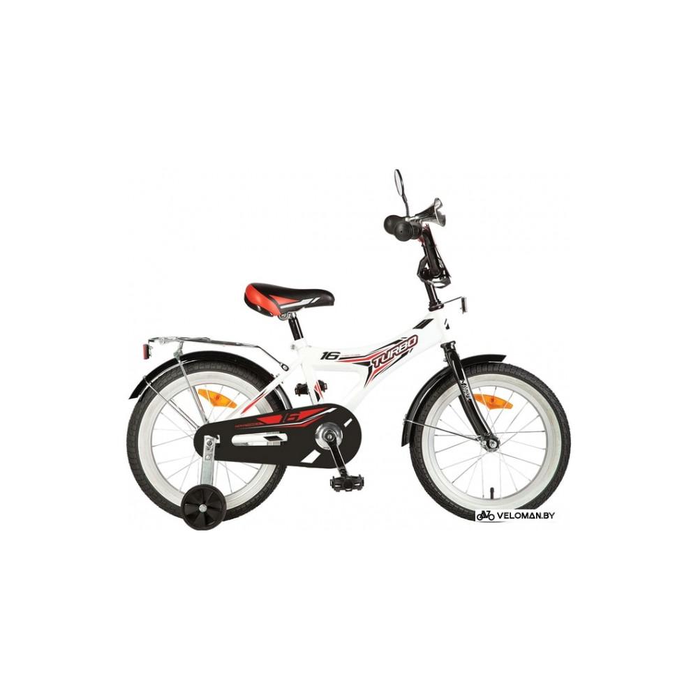 Детский велосипед Novatrack Turbo 16 2020 167TURBO.WT20 (белый/черный)