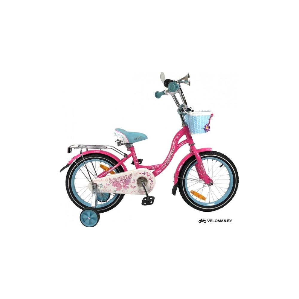 Детский велосипед Favorit Butterfly 16 (розовый/бирюзовый, 2019)