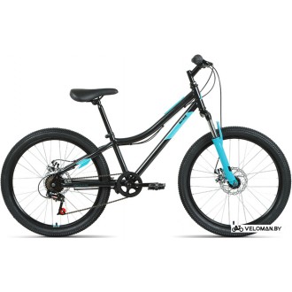 Велосипед горный Altair MTB HT 24 2.0 D 2022 (черный/бирюзовый)