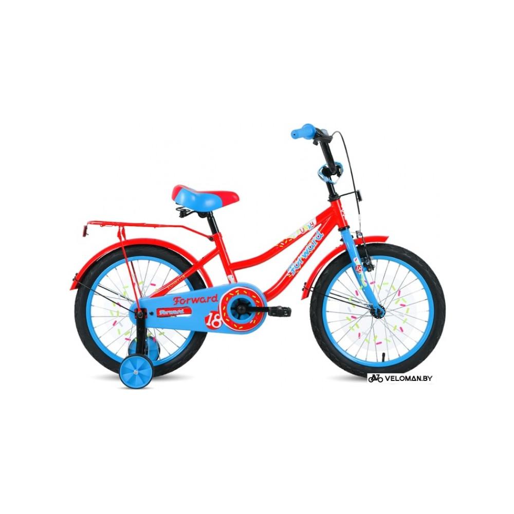 Детский велосипед Forward Funky 18 2021 (красный/голубой)