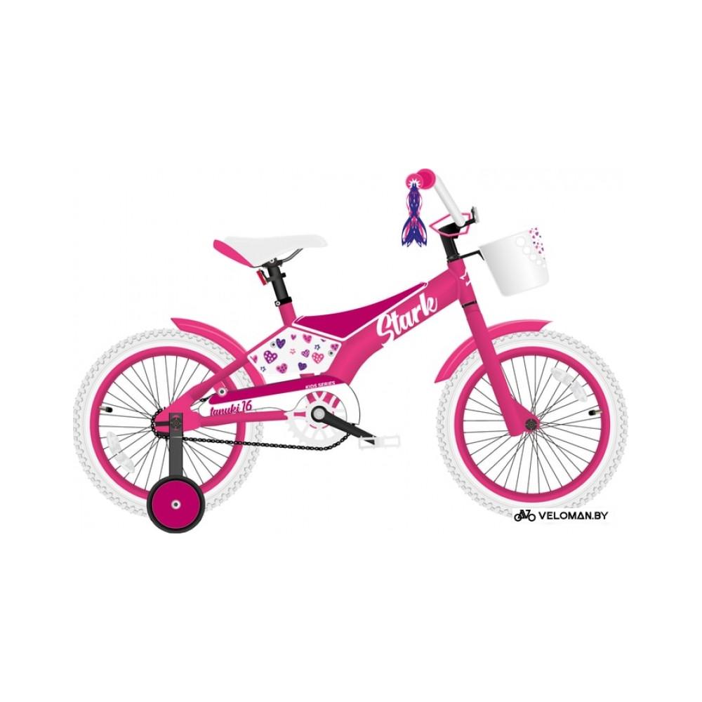 Детский велосипед Stark Tanuki 16 Girl 2021 (фиолетовый/розовый)
