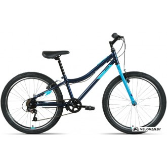 Велосипед горный Altair MTB HT 24 1.0 2022 (темно-синий/мятный)