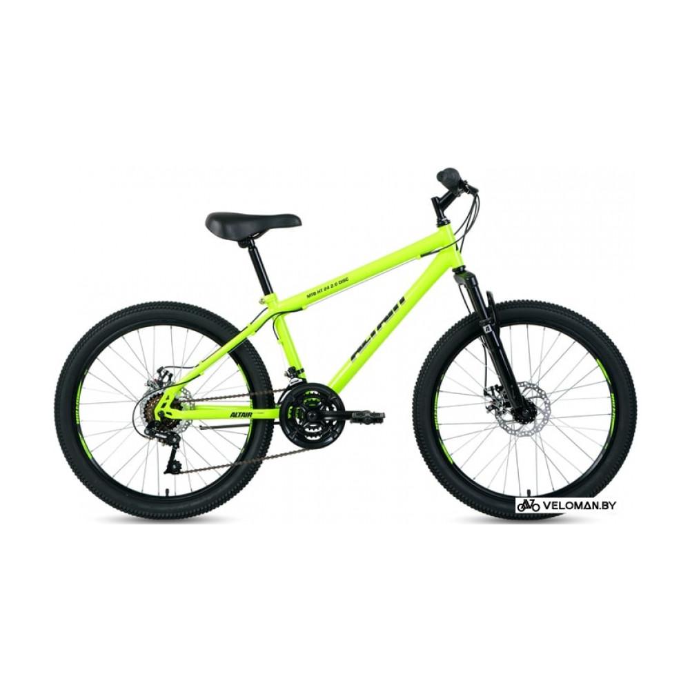 Велосипед горный Altair MTB HT 24 2.0 disc 2020 (зеленый)