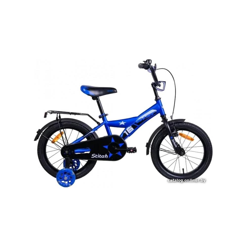 Детский велосипед AIST Stitch 16 2022 (синий)
