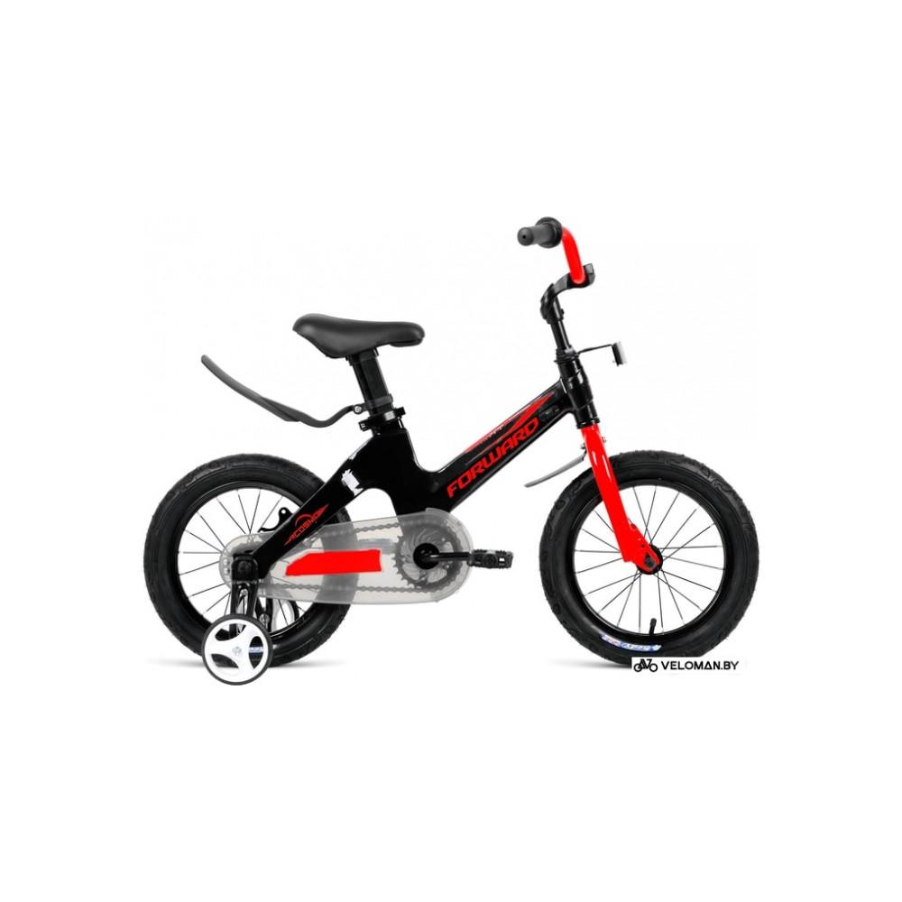 Детский велосипед Forward Cosmo 14 2021 (черный/красный)