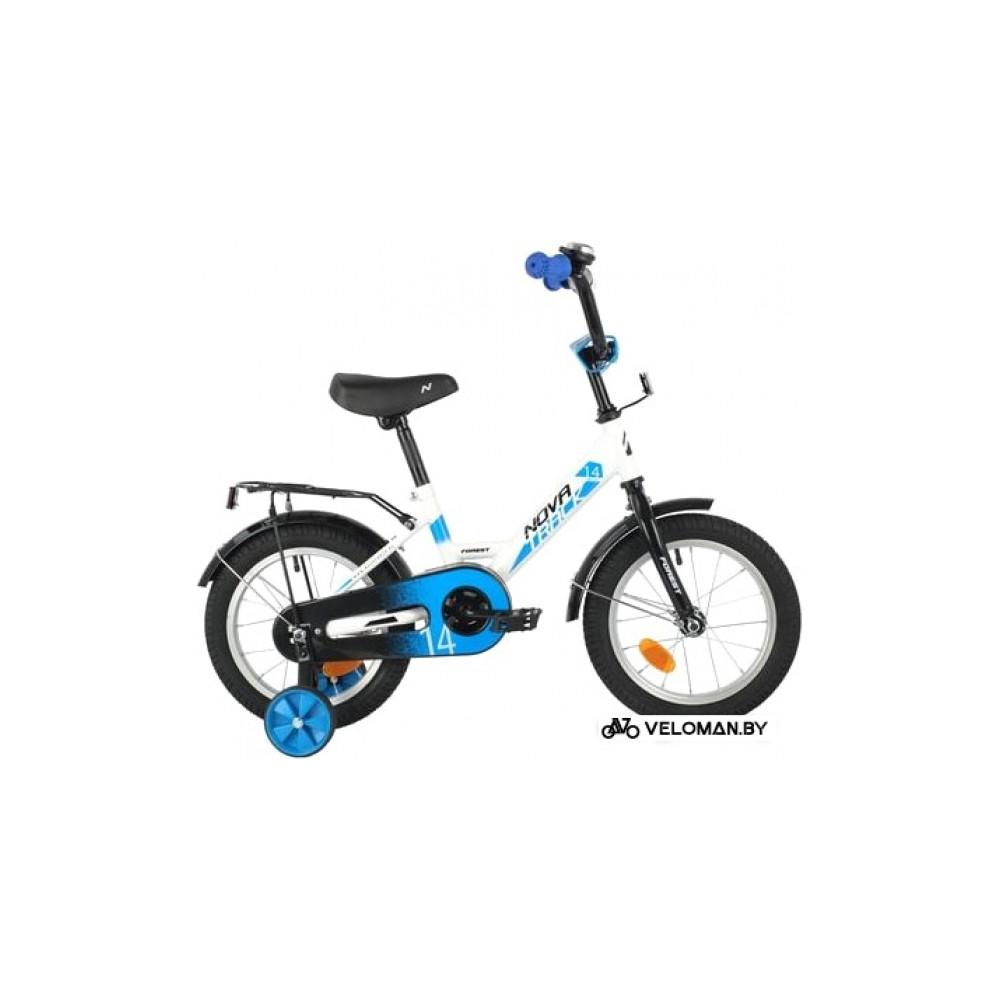 Детский велосипед Novatrack Forest 14 2021 141FOREST.WT21 (белый/синий)